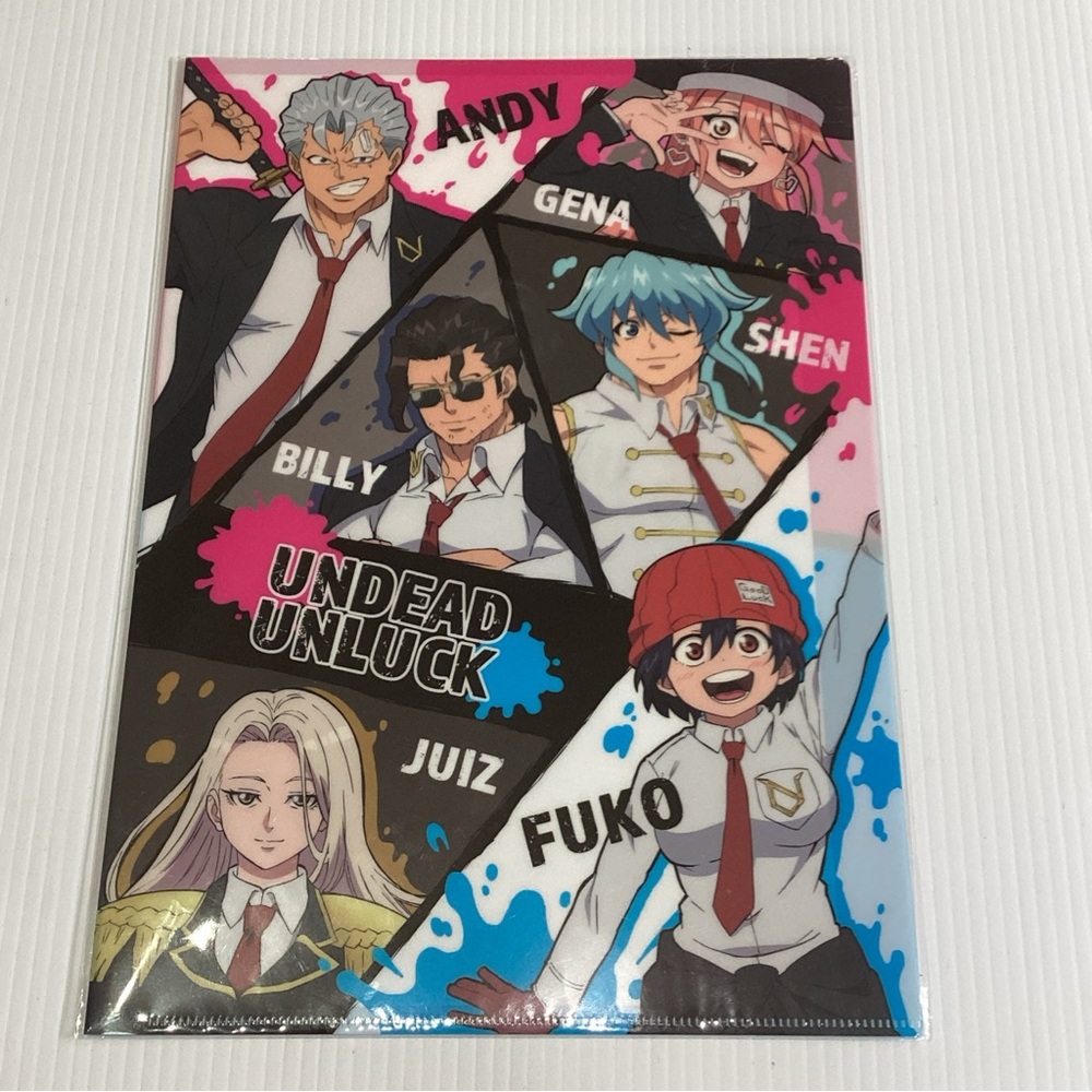 Undead Unluck Manga Clear File Folder Andy Gena Shen Juiz Fuko Billy NIP